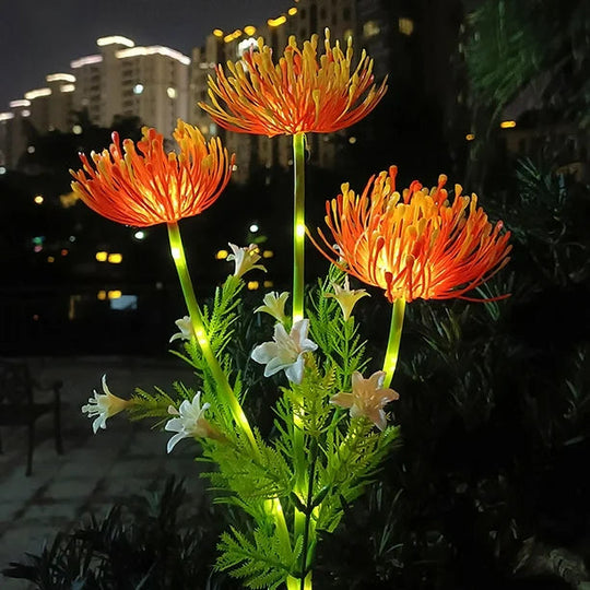 LED Außenleuchte für Garten und Terrasse mit Blumenmuster 0