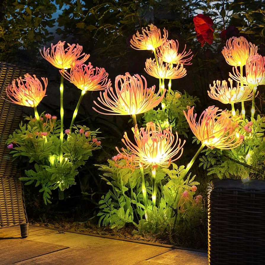 LED Außenleuchte für Garten und Terrasse mit Blumenmuster 3