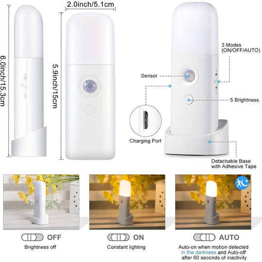 LED Nachtlampe mit Bewegungssensor und einstellbarer Helligkeit 5