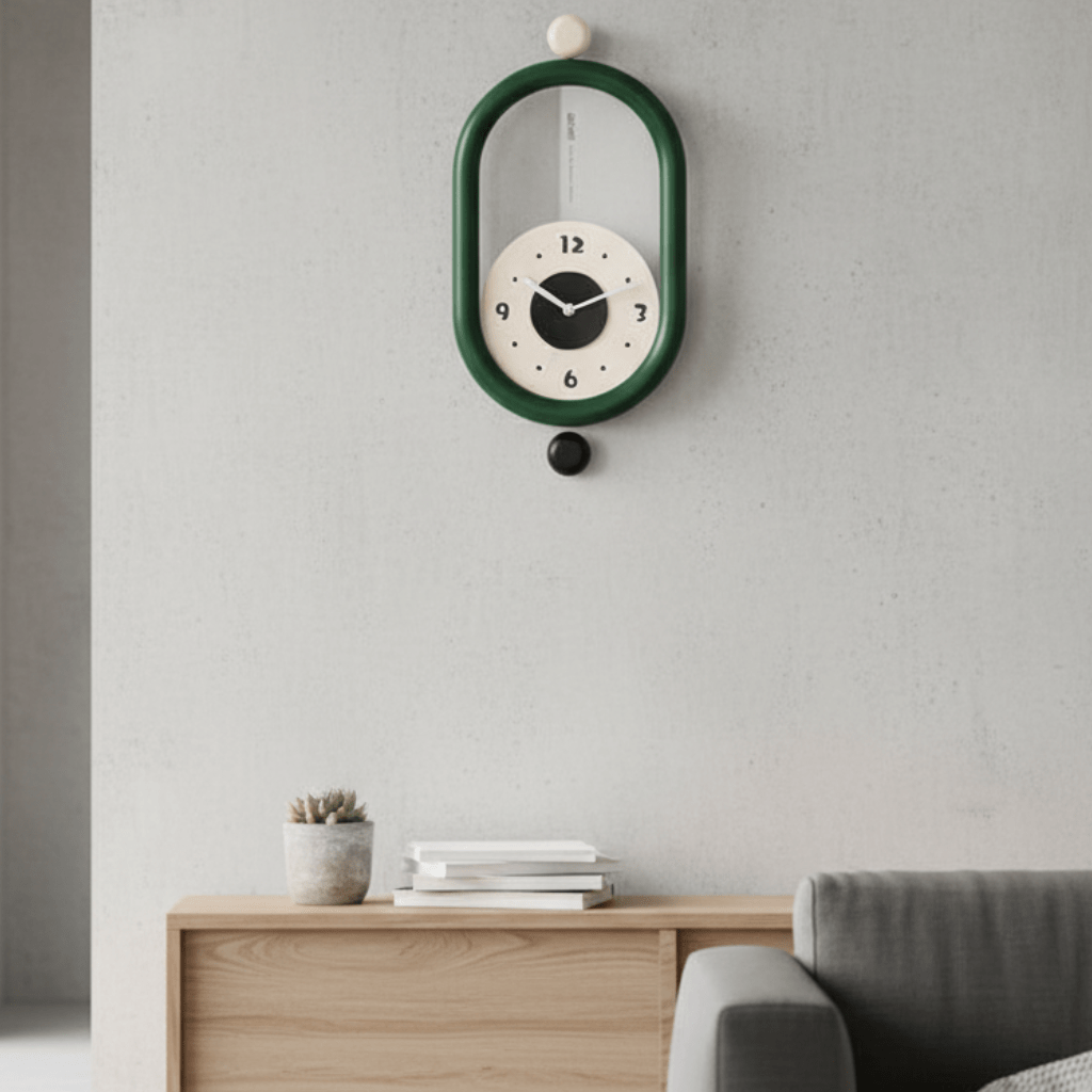 Lange Wanduhr mit modernem 3D-Design 0