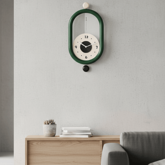 Lange Wanduhr mit modernem 3D-Design 0