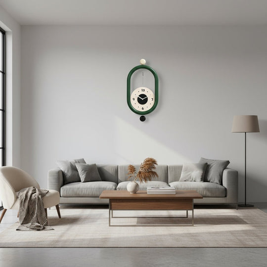 Lange Wanduhr mit modernem 3D-Design 1