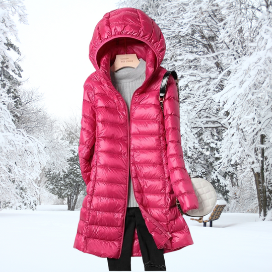 Leichte Damen-Daunenjacke mit abnehmbarer Kapuze 5