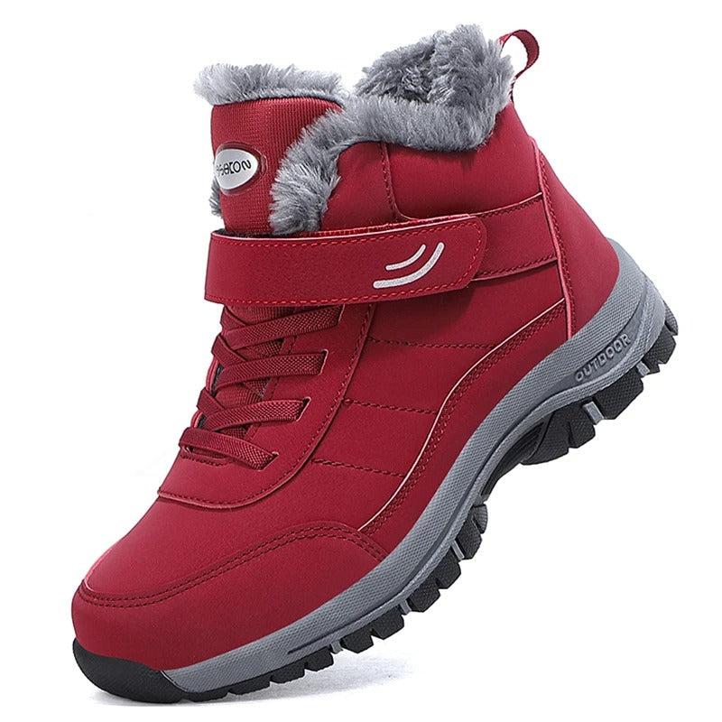Leichte Schneestiefel im Felllook für Damen 0