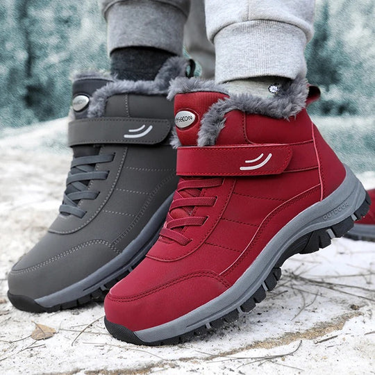 Leichte Schneestiefel im Felllook für Damen 4