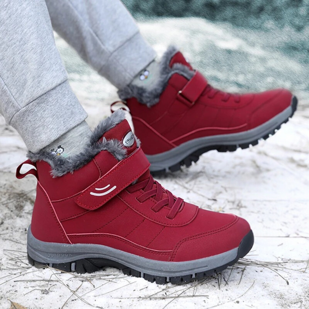 Leichte Schneestiefel im Felllook für Damen 6