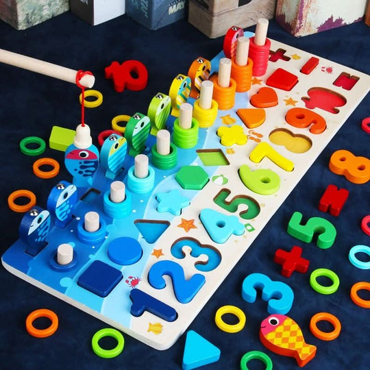 Lernspielbrett für Kinder zur Förderung von Zählen und Formen 7