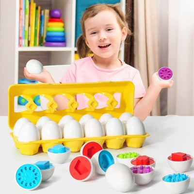 Lernspielzeug Geometrische Eier für 1-3 Jährige – Fördert Feinmotorik und Kreativität 1