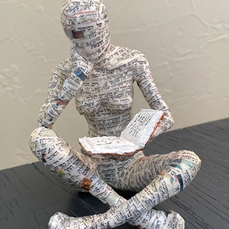 Lesende Frauenstatue Kunstharz Stilvolle Dekoration für Wohnzimmer und Büro 7