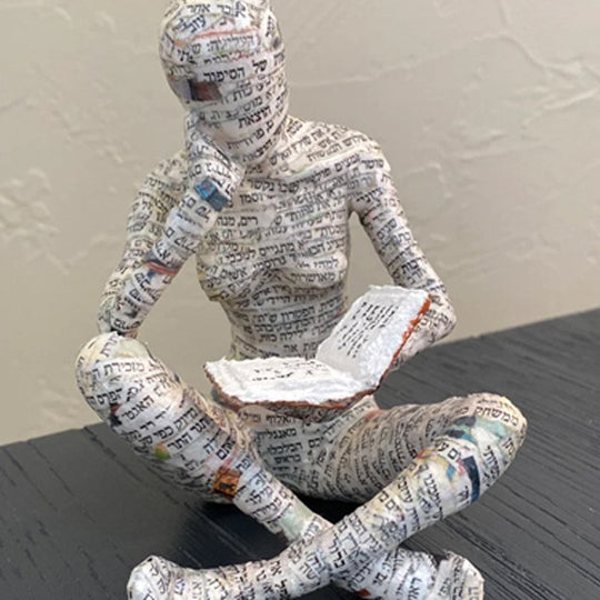 Lesende Frauenstatue Kunstharz Stilvolle Dekoration für Wohnzimmer und Büro 7