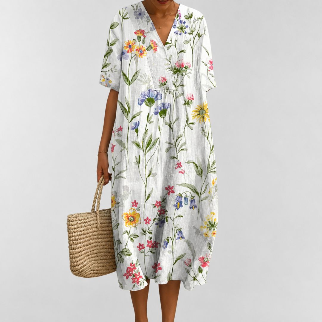 Lockeres Sommerkleid mit Blumenmuster für Damen 1