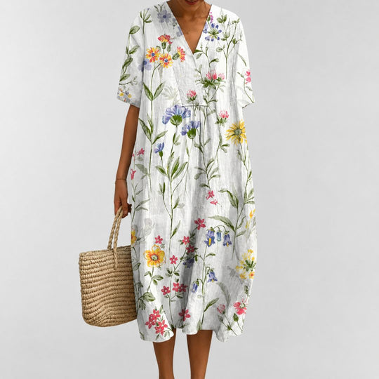 Lockeres Sommerkleid mit Blumenmuster für Damen 1