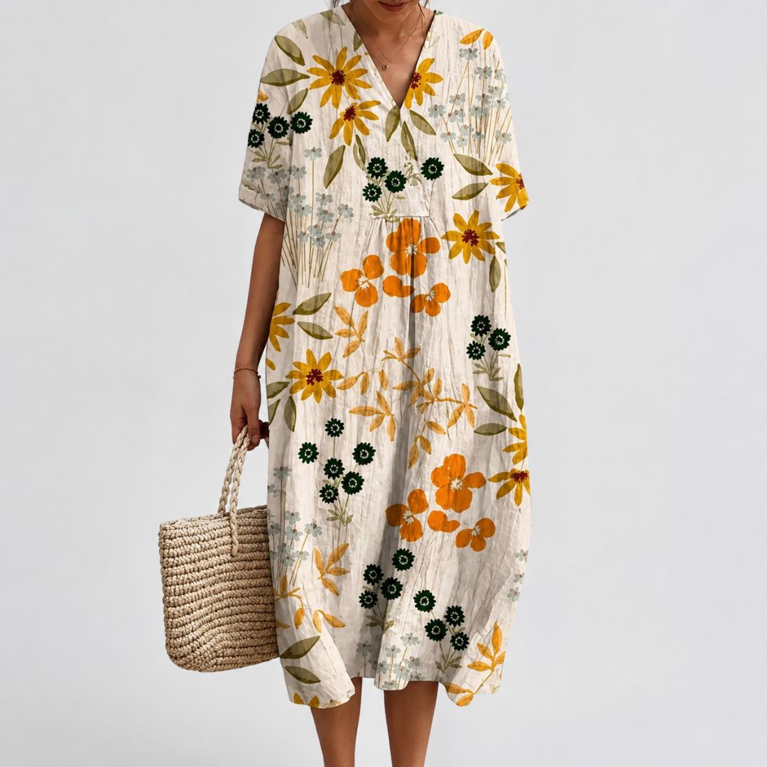 Lockeres Sommerkleid mit Blumenmuster für Damen 4
