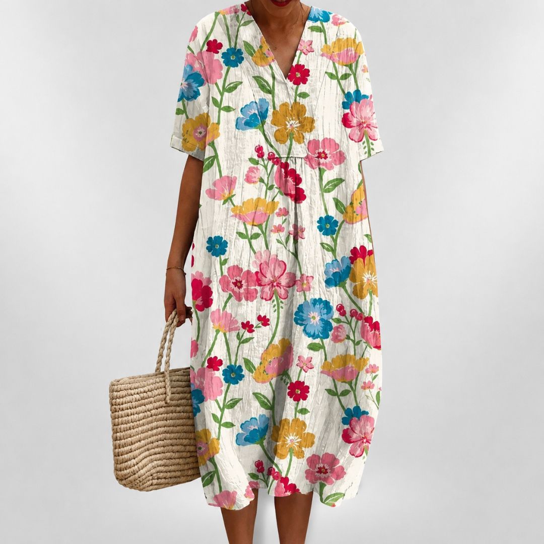 Lockeres Sommerkleid mit Blumenmuster für Damen 6