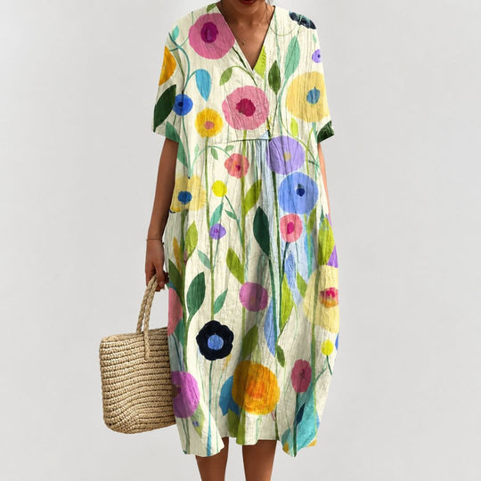 Lockeres Sommerkleid mit Blumenmuster für Damen 7