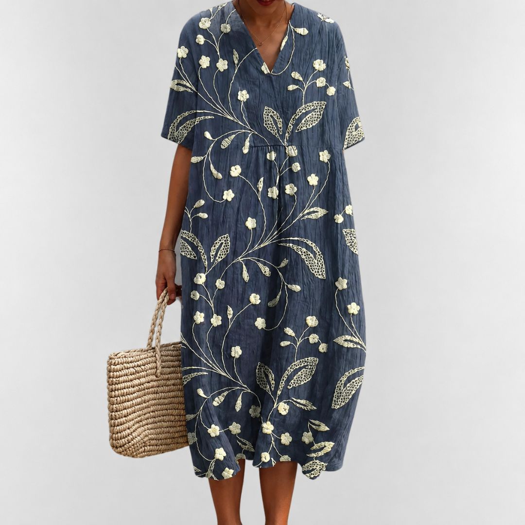 Lockeres Sommerkleid mit Blumenmuster für Damen 9