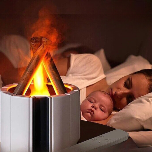 Luftbefeuchter Schlafzimmer Lagerfeuer-Design für Gemütlichkeit und Wohlfühlatmosphäre 1