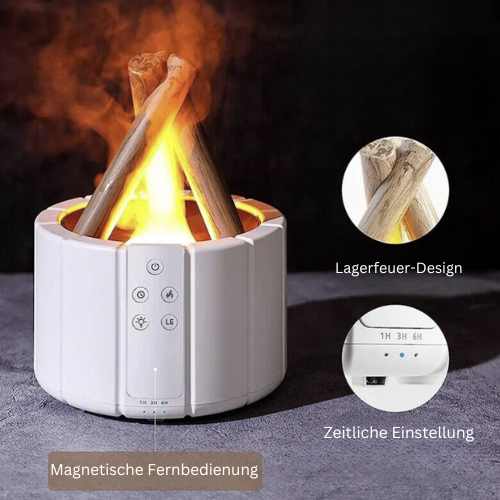 Luftbefeuchter Schlafzimmer Lagerfeuer-Design für Gemütlichkeit und Wohlfühlatmosphäre 6