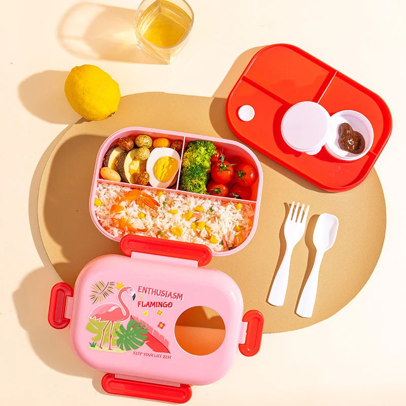 Lunchbox-Set Cartoon-Stil für Kinder und Erwachsene 3