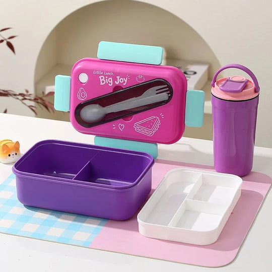 Lunchbox-Set mit vielseitigen Fächern für Damen und Herren 0