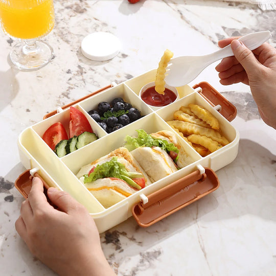 Lunchbox mit Tiermotiven und sicherem Verschluss für Kinder und Erwachsene 4