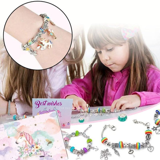 Mädchen Armband Bastelset mit Funkelnden Charms 1