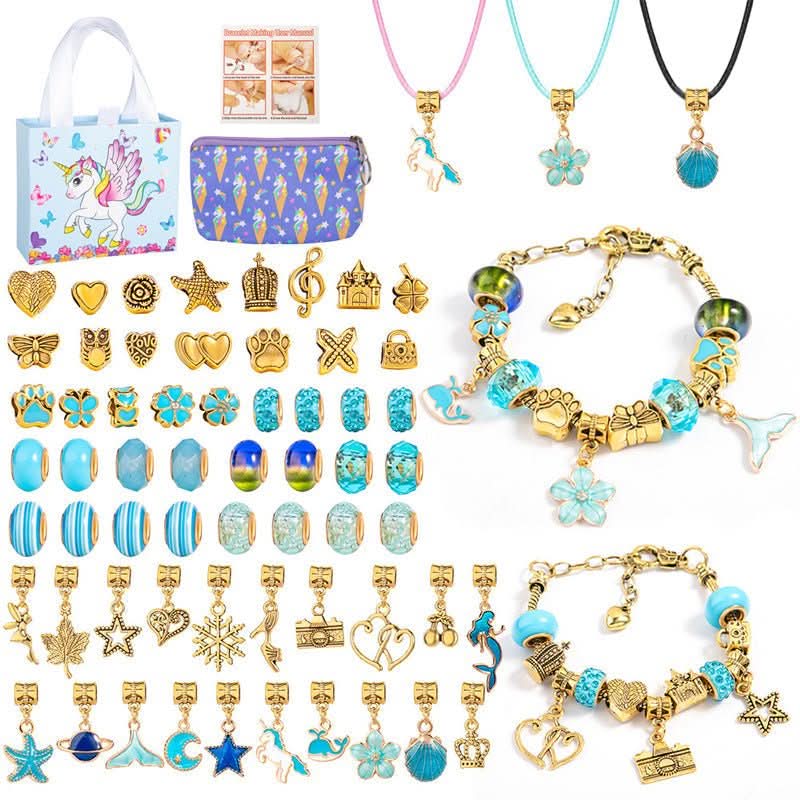 Mädchen Armband Bastelset mit Funkelnden Charms 10