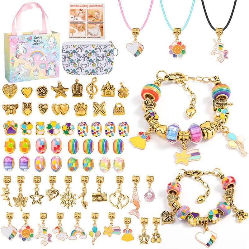 Mädchen Armband Bastelset mit Funkelnden Charms 11