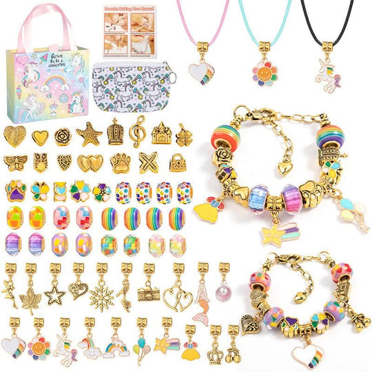 Mädchen Armband Bastelset mit Funkelnden Charms 11