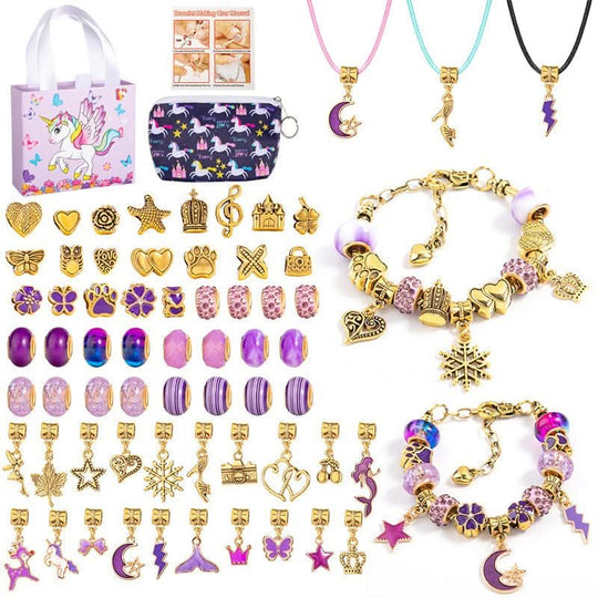 Mädchen Armband Bastelset mit Funkelnden Charms 12