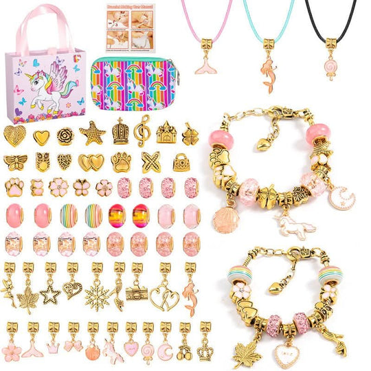 Mädchen Armband Bastelset mit Funkelnden Charms 14