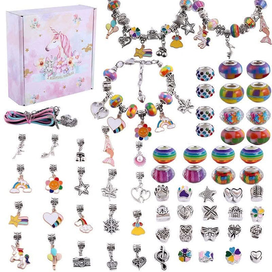Mädchen Armband Bastelset mit Funkelnden Charms 19