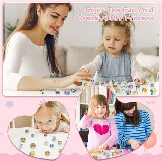 Mädchen Armband Bastelset mit Funkelnden Charms 6