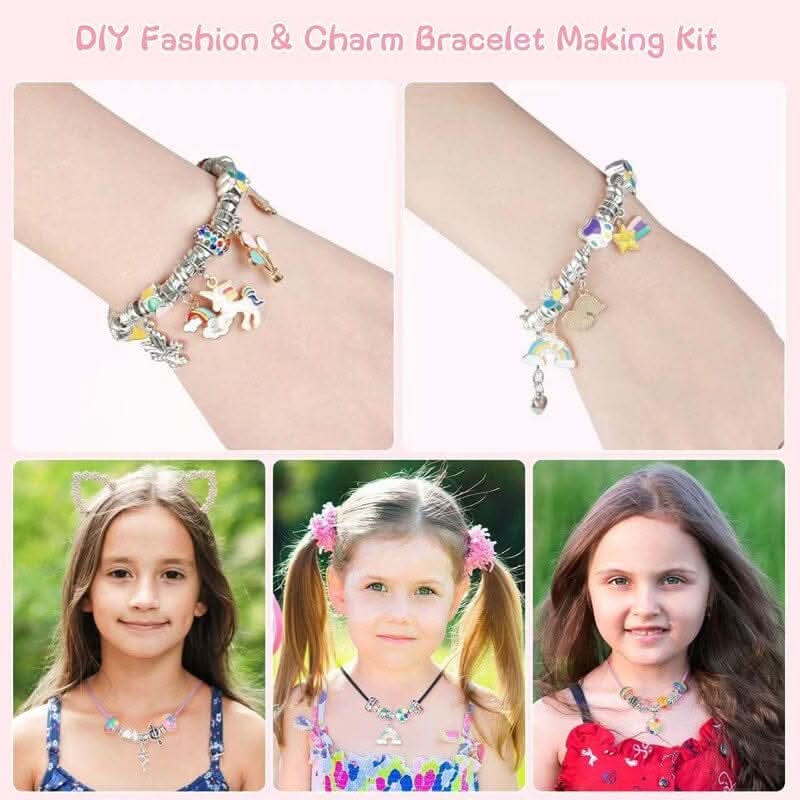 Mädchen Armband Bastelset mit Funkelnden Charms 7