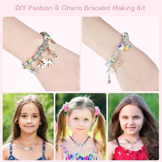 Mädchen Armband Bastelset mit Funkelnden Charms 7