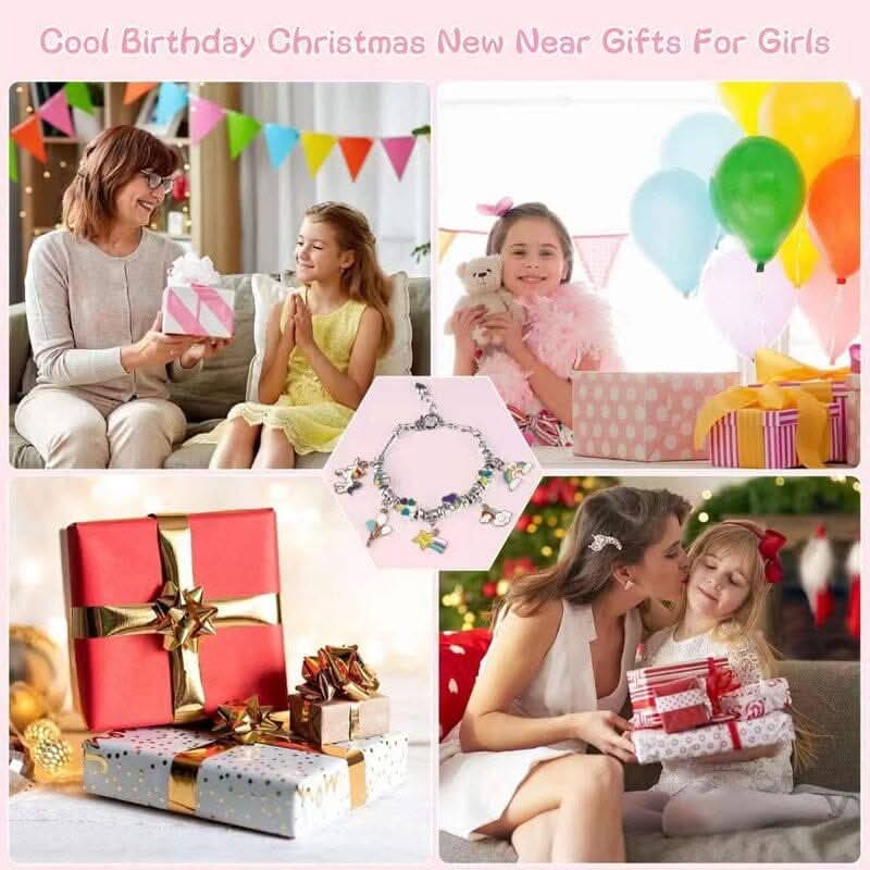 Mädchen Armband Bastelset mit Funkelnden Charms 8