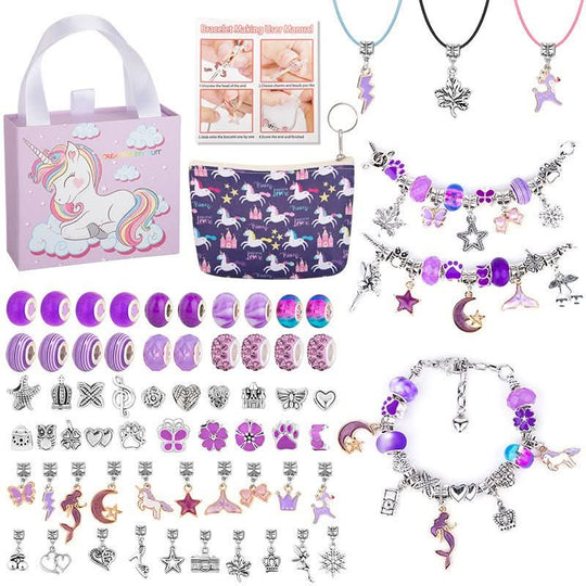 Mädchen Armband Bastelset mit Funkelnden Charms 9