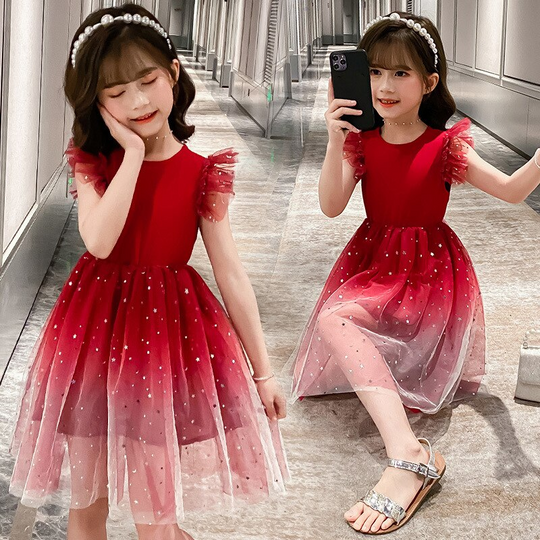 Mädchen Tanzkleid mit luftiger Passform 0