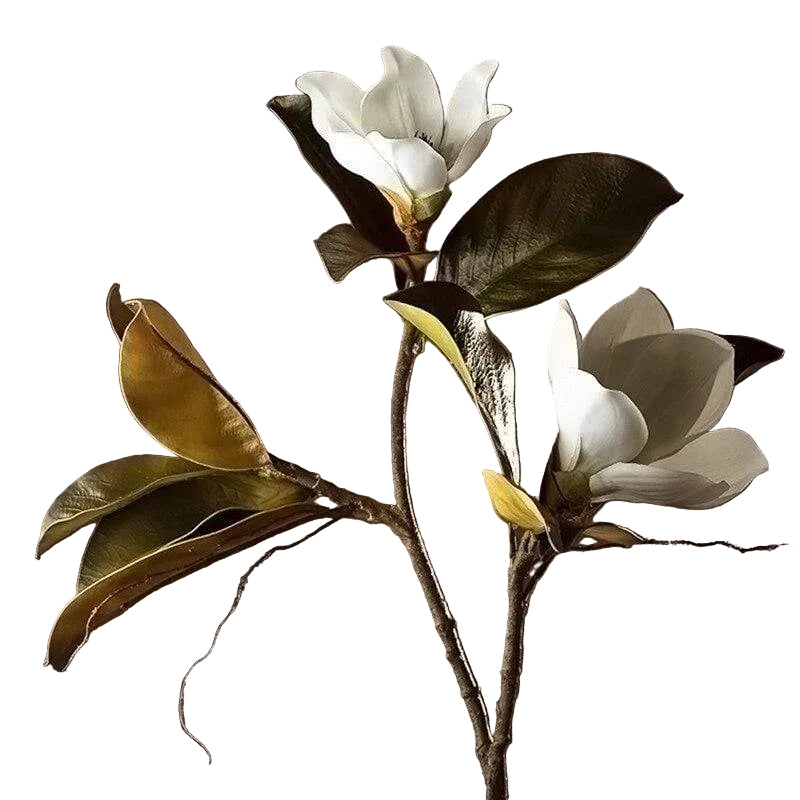 Magnolien-Seidenblume für Stilvolle Dekoration - Lebensechte Blume für Hochzeiten und Wohnaccessoires 0