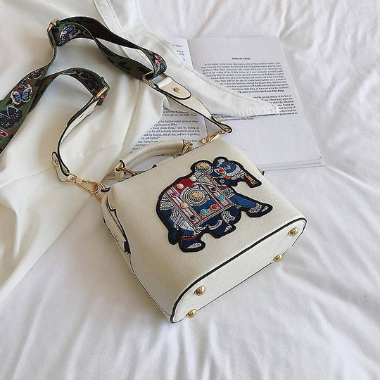 Mandala-Stickerei Tasche
