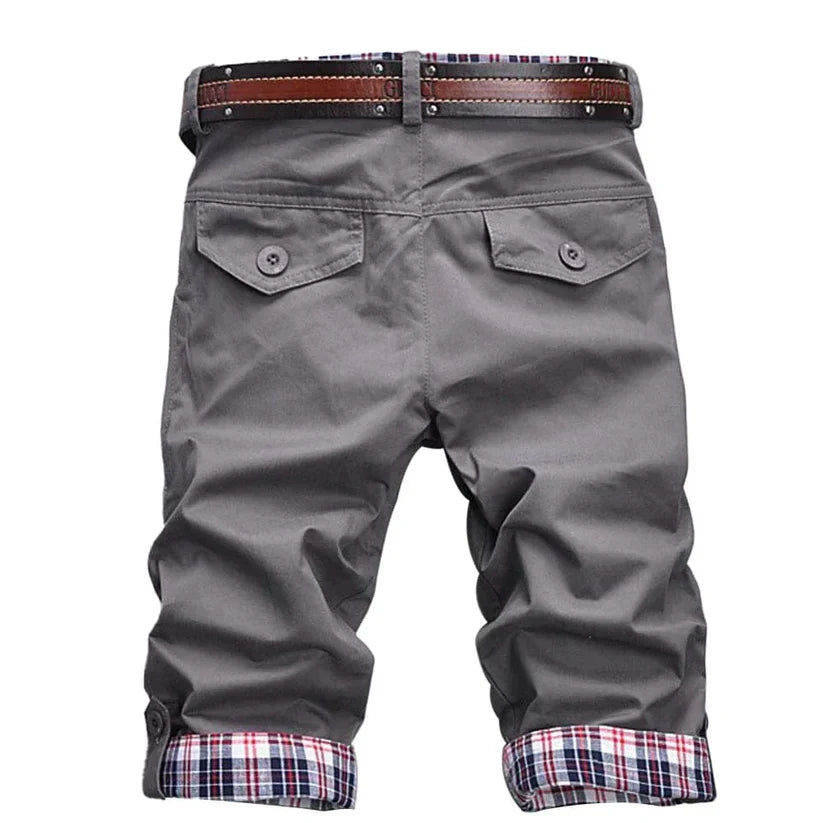 Herren Cargo Shorts Bequemer Schnitt Praktische Taschen 100% Baumwolle-3