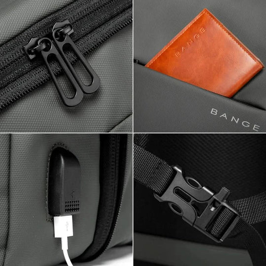 Männer Business-Rucksack mit erweiterbarem Stauraum 5