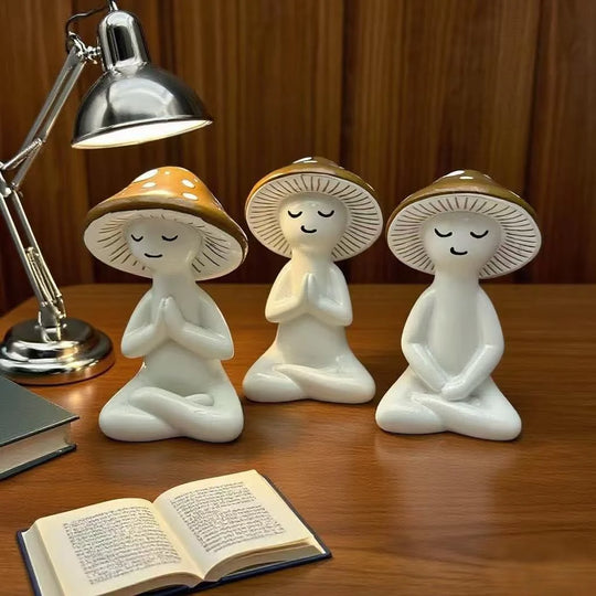 Meditative Pilz-Dekorationsfigur für Wohnräume 1