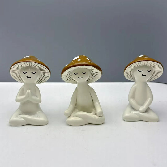 Meditative Pilz-Dekorationsfigur für Wohnräume 2