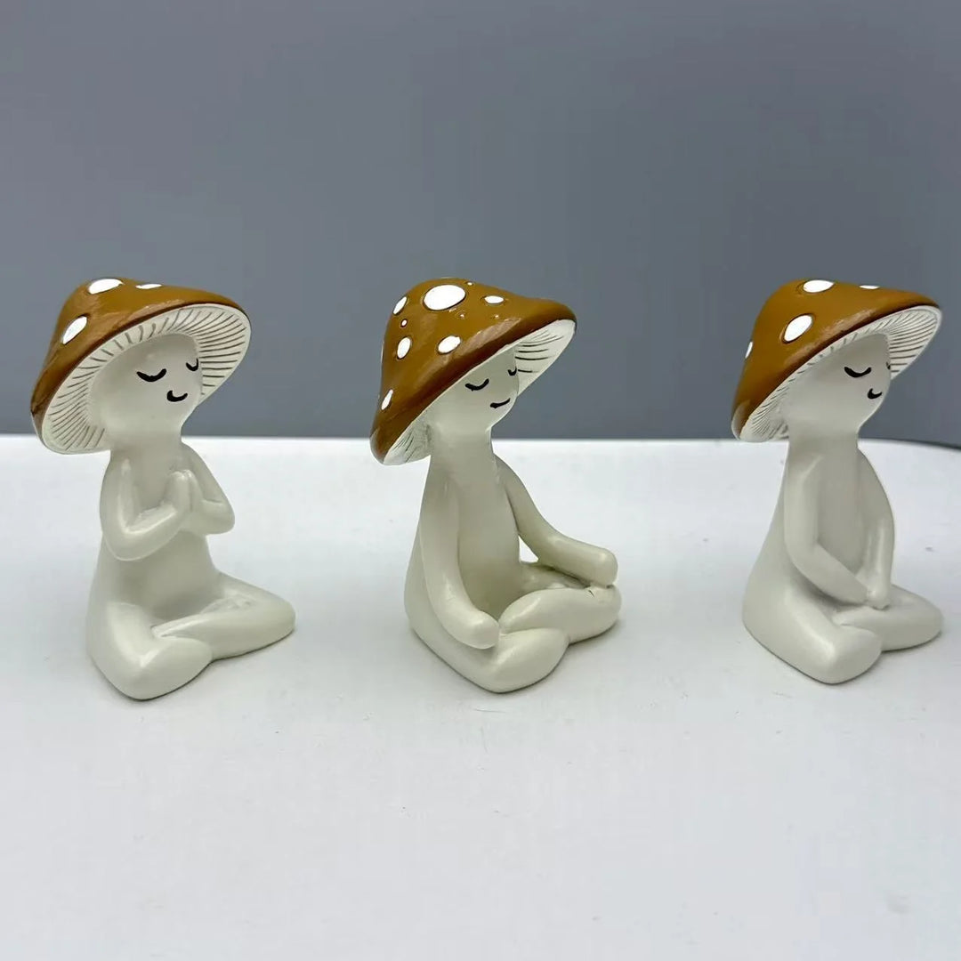 Meditative Pilz-Dekorationsfigur für Wohnräume 4