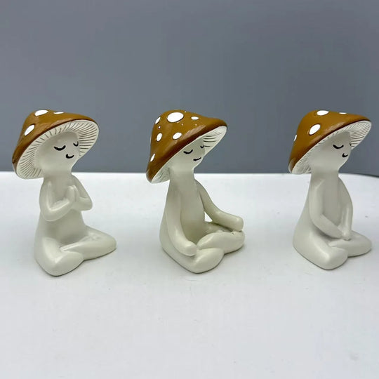Meditative Pilz-Dekorationsfigur für Wohnräume 4