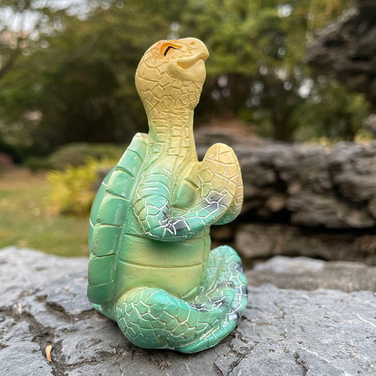 Meditierende Meeresschildkröte Gartenskulptur für Garten und Terrasse 3