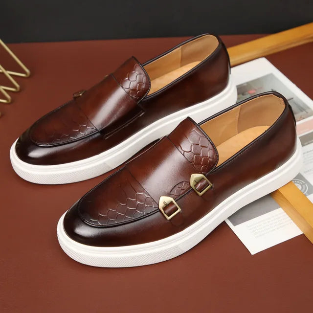 Herren Slipper Eleganter Stil Kunstleder Komfort Schlupfschuhe 3