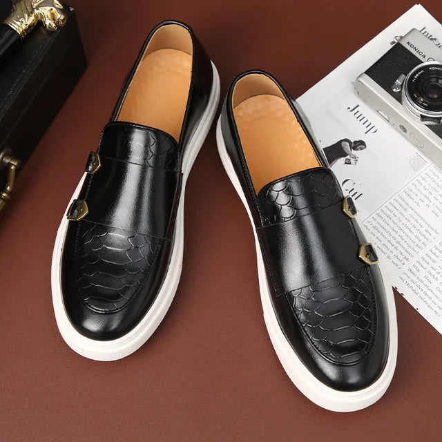 Herren Slipper Eleganter Stil Kunstleder Komfort Schlupfschuhe 1