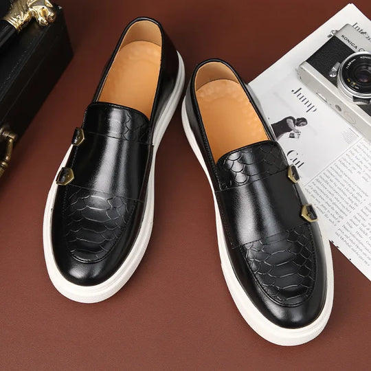 Herren Slipper Eleganter Stil Kunstleder Komfort Schlupfschuhe 1